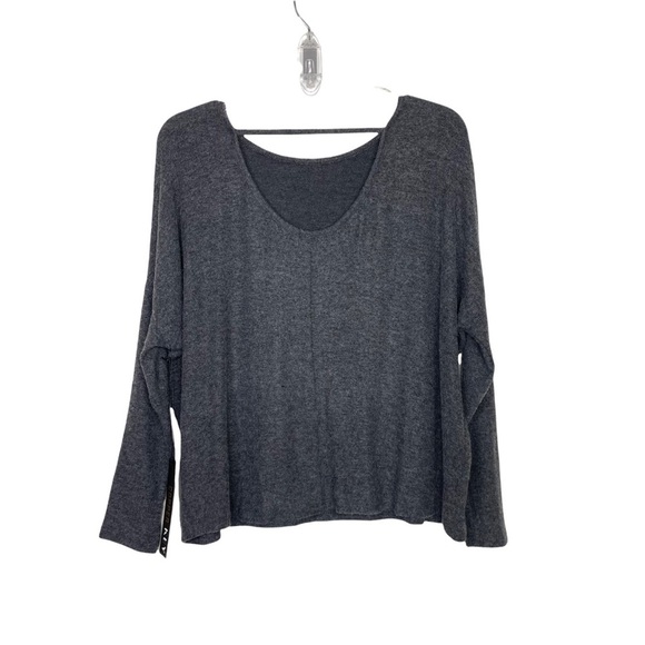 Stitch Fix l Copper Key Charcoal Scoop Neck Soft Brushed Knit Top, Small - Picture 5 of 8